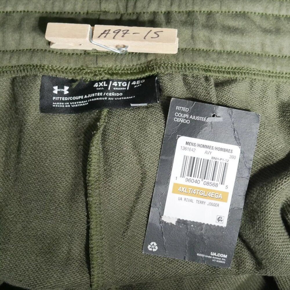 Under Armour Men's French Terry Rival Joggers Sweatpants Big & Tall Size 4XLT - Picture 7 of 7